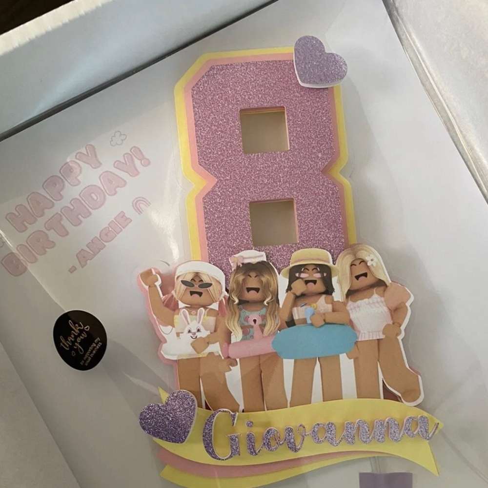 Roblox cake topper